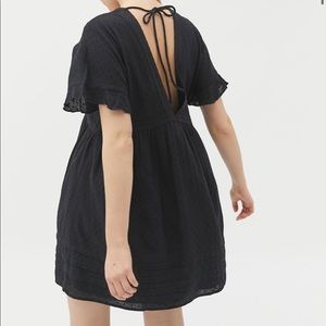 UO Venus V-Neck Mini Frock Dress Size Small